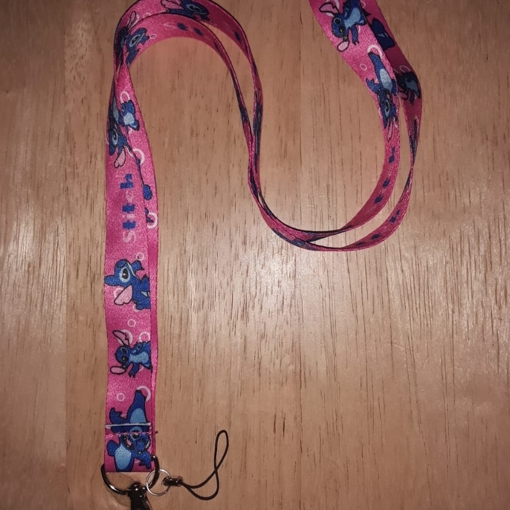 Lilo & Stitch Lanyard Hot Pink Ohana Energy for Your Every Day